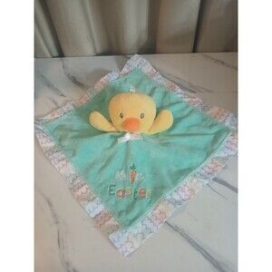Magic Years My First Easter Yellow Duck Baby Rattle Lovey Security Blanket Plush